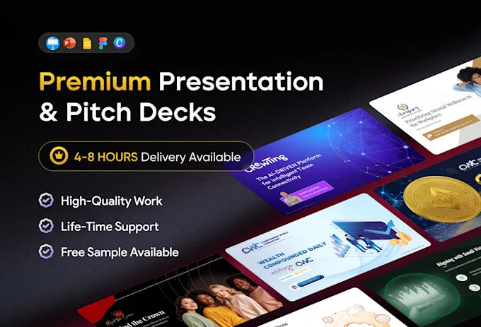 Premium Pitch Deck & Presentation Design 100